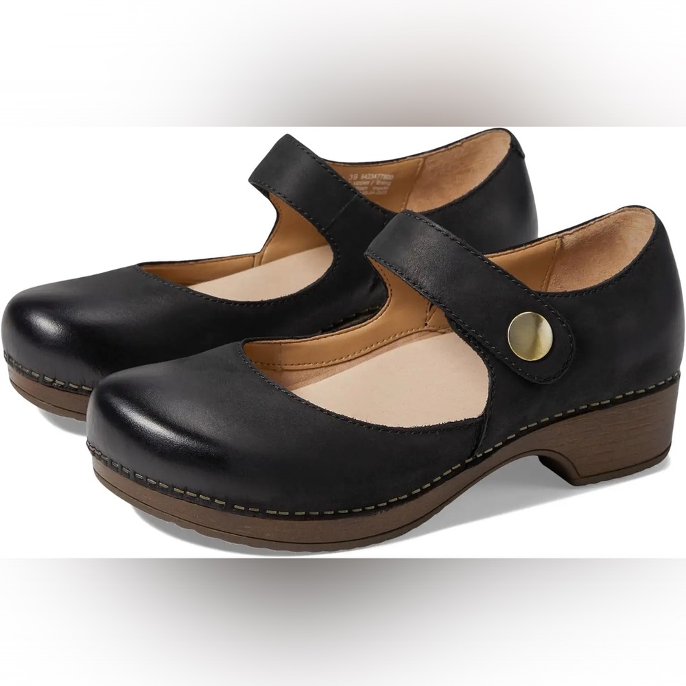 Dansko Black Mary Jane Mules